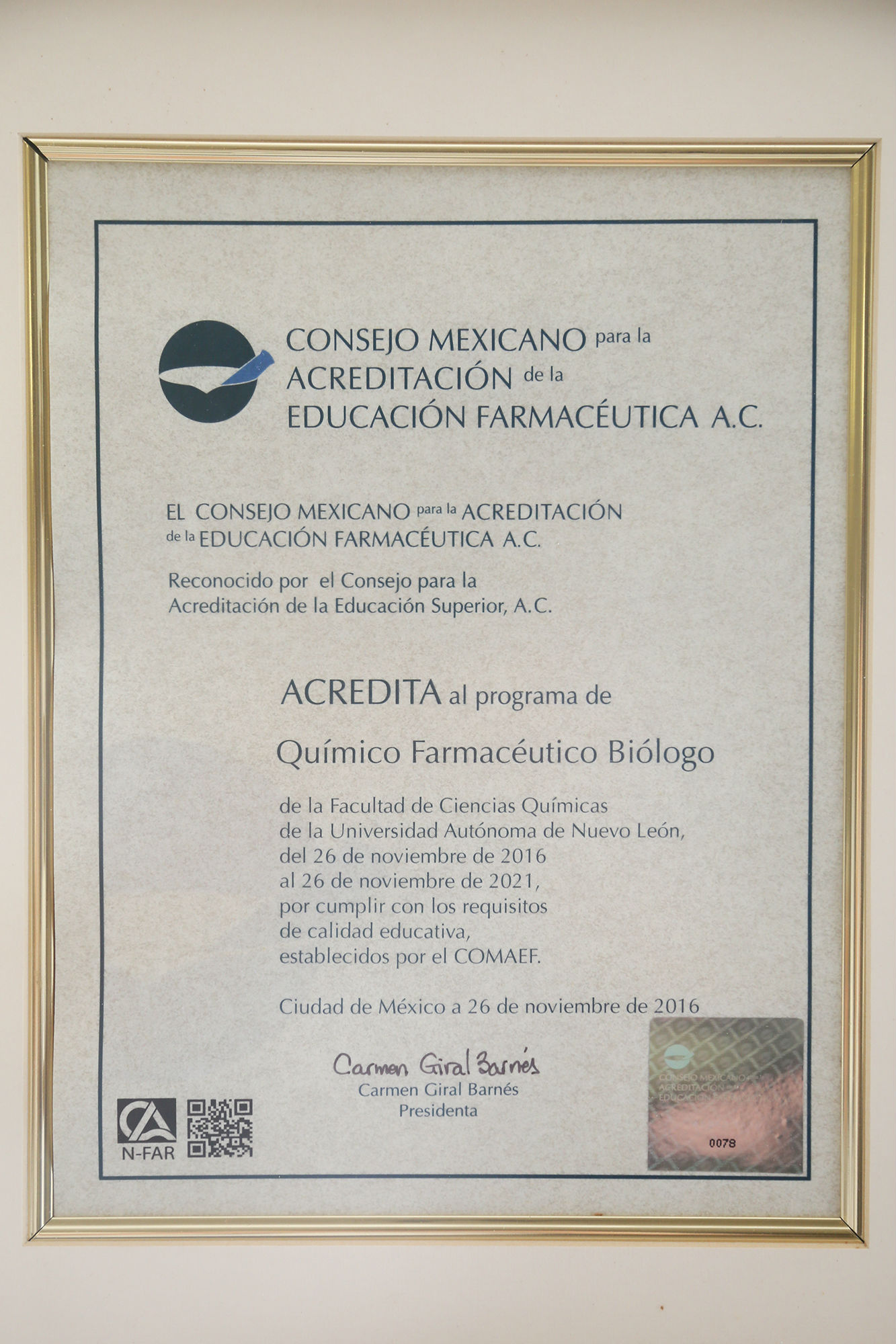 Reconocen calidad de la carrera Químico Farmacéutico Biólogo - Universidad  Autónoma de Nuevo León