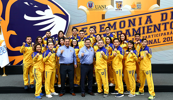 Abanderamiento Tigres UANL rumbo a Universiada Nacional UADY 2019
