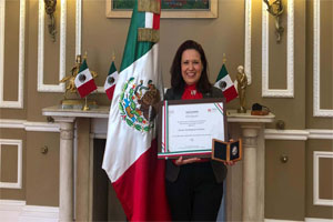 Elena Rodriguez Falcon, Mexican of the year in the UK.