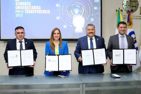 Firma UANL convenio para fortalecer transparencia y protección de datos